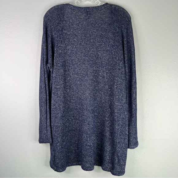 Old Navy Cardigan Sweater Women's‎ XL Lost At Sea Navy Blue Long Line Marled - Picture 6 of 10